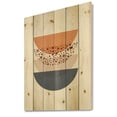 thumbnail image 2 of Designart 'Abstract Moon and Sun Geometrics In Blue & Orange' Modern Print on Natural Pine Wood, 2 of 5