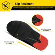 ulogu Waterproof Steel Toe Shoes for Men Women Lightweight Non-Slip Sneakers Comfortable Puncture Proof Shoes (Men Size 9.5, Black)