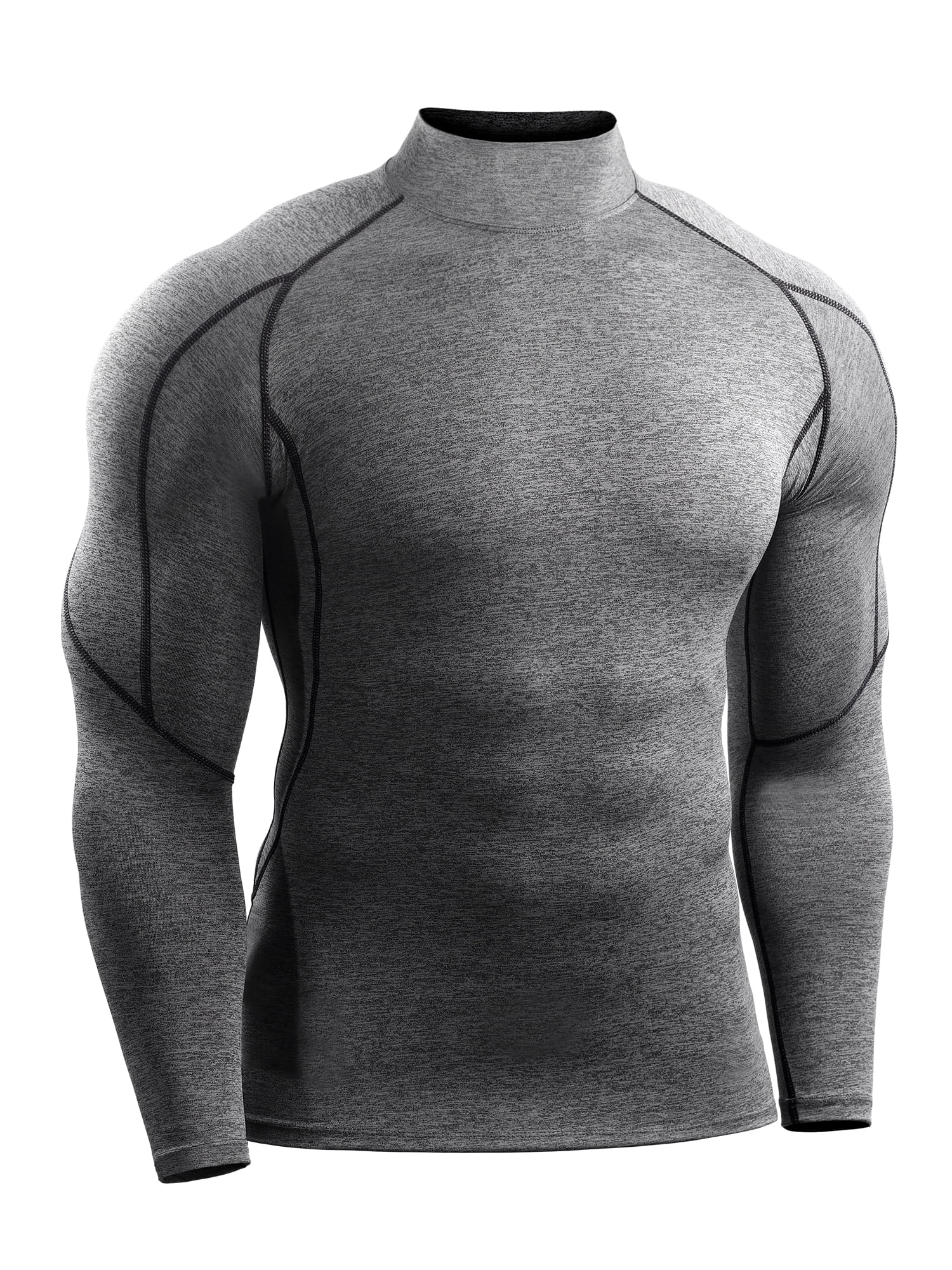 Mens Long Sleeve T-ShirtS Thermal Compression Armour Base Layer Tops Gym Sports 