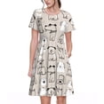 thumbnail image 1 of Vsdgher Chiot pour Femmes Été 2025 Robes Midi Décontractées Légères Manches Courtes Col Rond Robe de Plage, 1 of 6