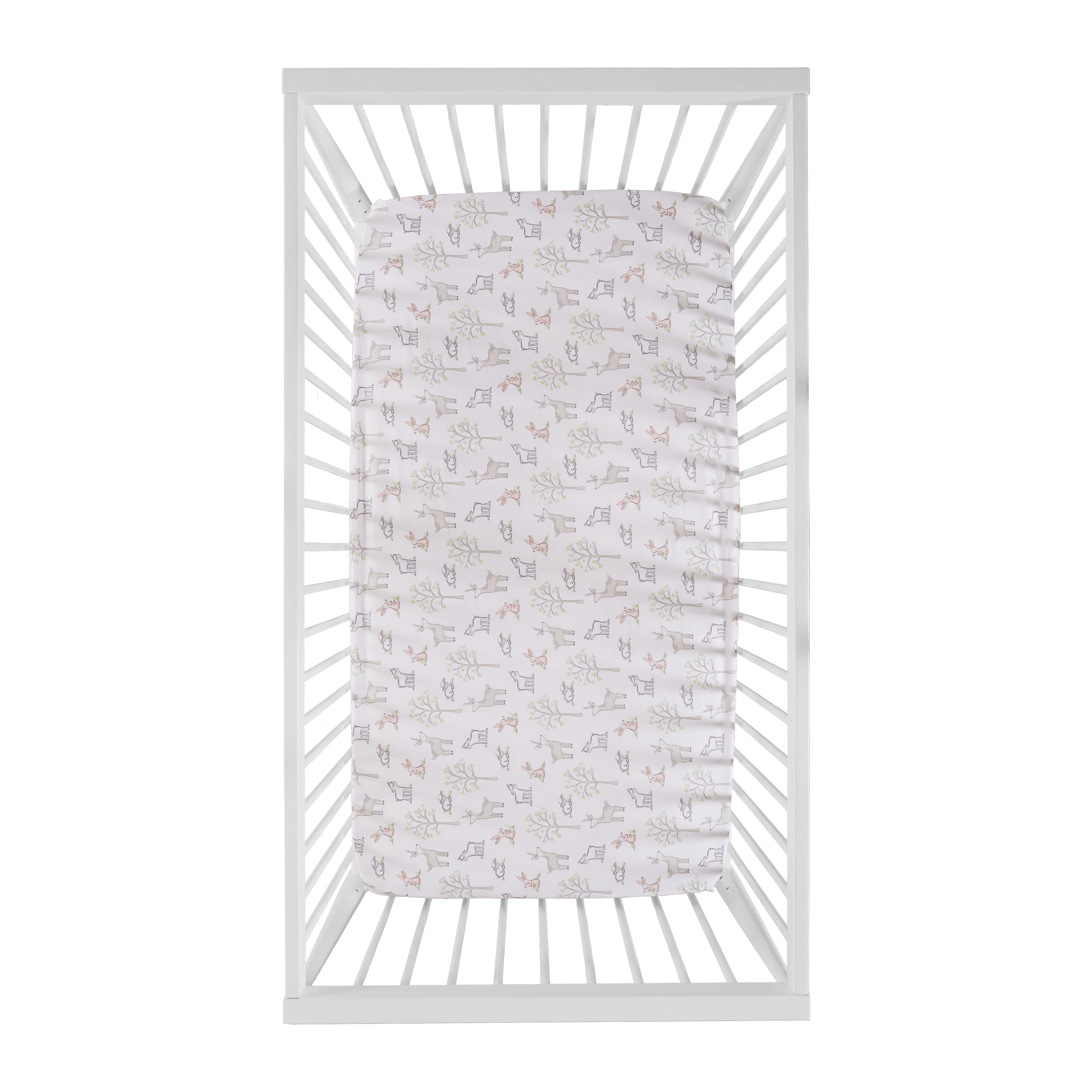 Levtex Baby - Skylar Crib Fitted Sheet - Fits Standard Crib and Toddler Mattress - Character - Blush - Nursery Accessories - 100% Cotton
