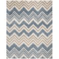 thumbnail image 2 of SAFAVIEH Capri Robynne Geometric Chevron Wool Area Rug, Blue/Ivory, 8' x 10', 2 of 6