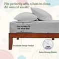 thumbnail image 4 of KOMFIT 800TC Egyptian Cotton Sheet Set Soft and Breathable - 4 Piece Bed Sheet Silver Solid Twin - XL Size - 10" Deep Pocket, 4 of 5