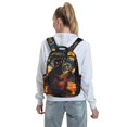 thumbnail image 7 of Honeii Starry Night Cat Guitarist Print Lightweight Backpacks,Carry on Backpack,Durable Backpack for School, Work & Travel, 7 of 7