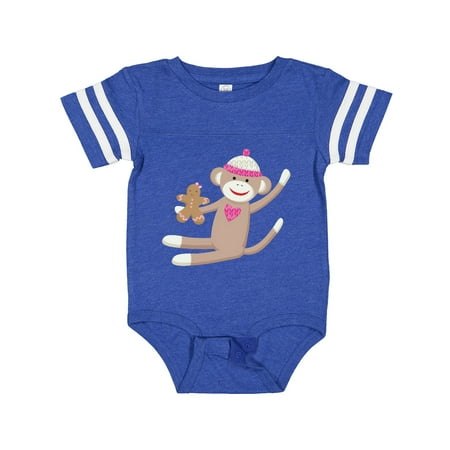 

Inktastic Sock Monkey Gingerbread Gift Baby Boy or Baby Girl Bodysuit