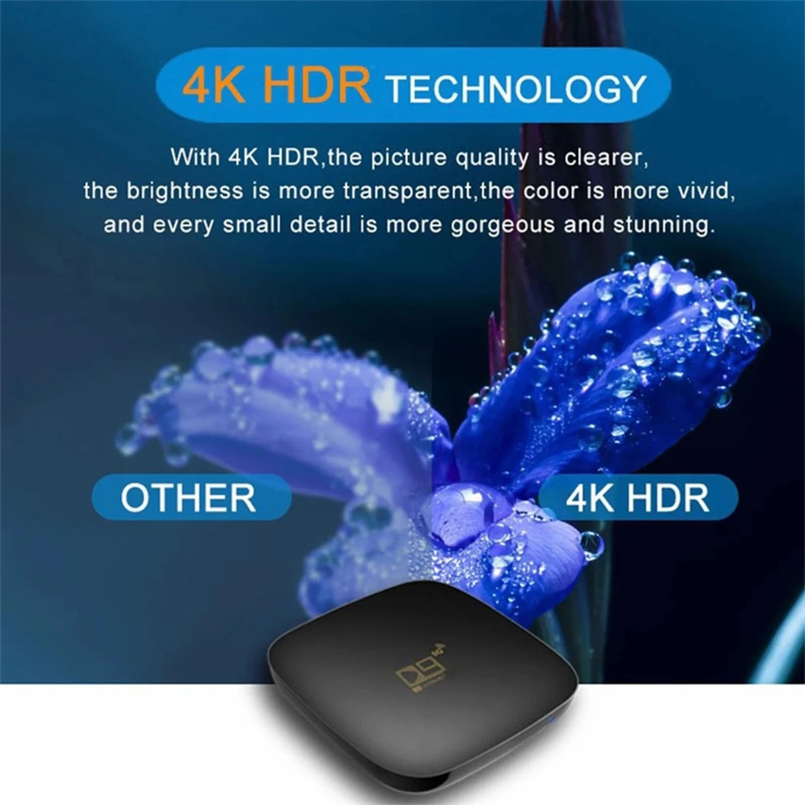 Android TV Box with Remote Controller, Dual-WiFi 2.4G/5G Android Box 8GB RAM+ 128GB ROM, 4K HDR BT 4.1 Android Set Top Box for Home, Office, and More, Black