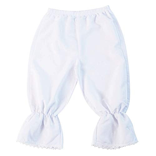Costume de Pionnière Paysanne Basique pour Filles (Girls TG 10-12 Ans, Blanc)