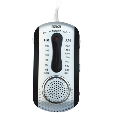 Naxa NR721BK AM/FM Mini Pocket Radio with Speaker (Black)