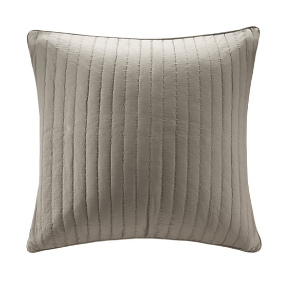 Cotton Quilted Euro Sham Taupe Euro Sham