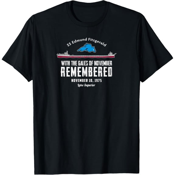 Velto SS Edmund Fitzgerald Lake Superior Iron Ore T-Shirt All Size S-5XL