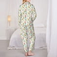 thumbnail image 3 of Bingfone Womens Pajama Sets Summer Beach Gnomes Print,Long Sleeve Loungewear Pajamas Set-Large, 3 of 8