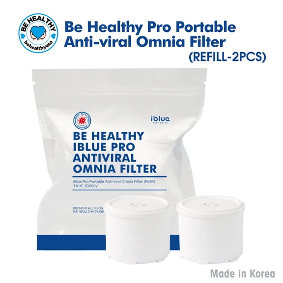 High Performance Omnia Replacement Filter (2pcs) for Be Healthy iBlue Link Portable Shower Pure Water Filter System