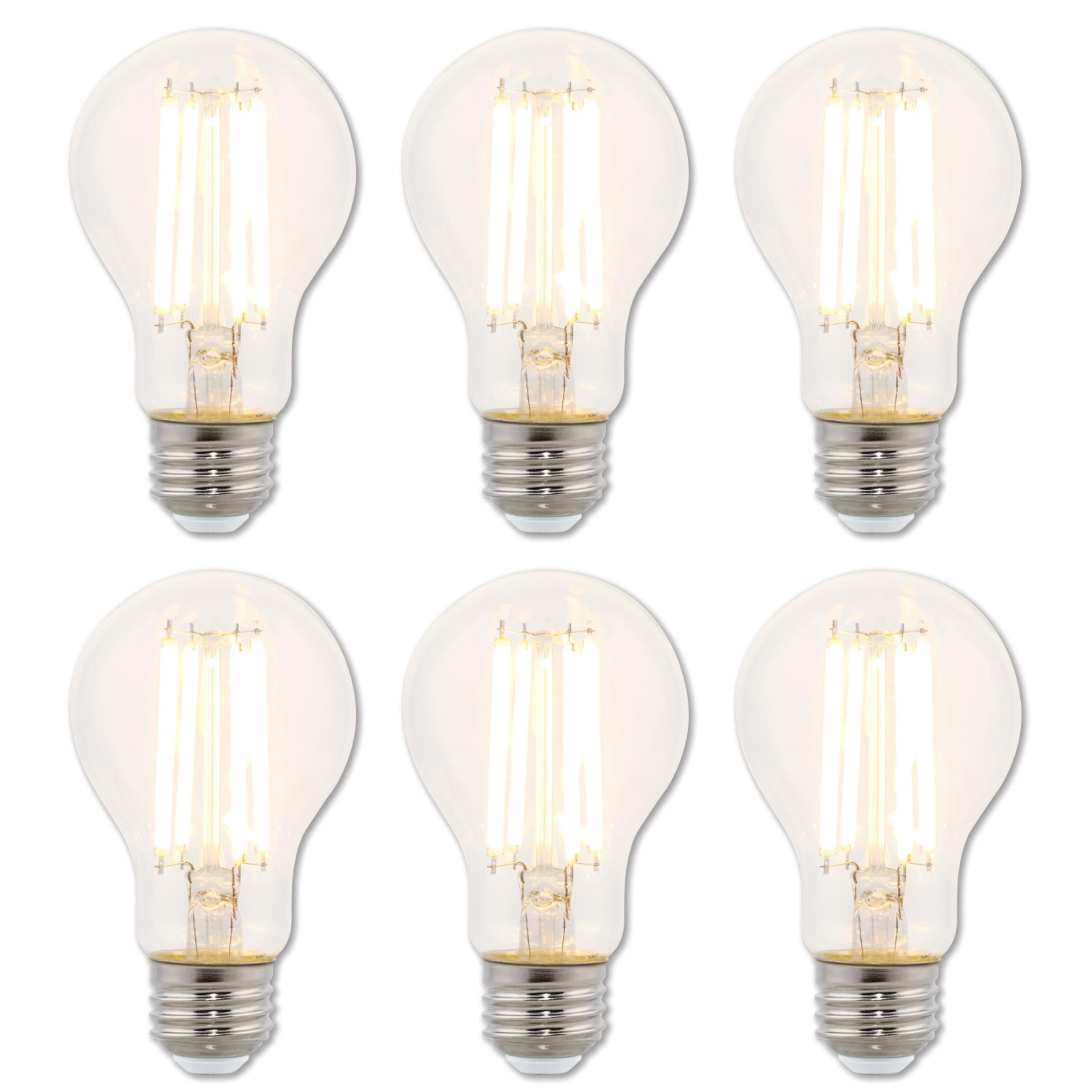 Westinghouse Lighting  10-Watt (100-Watt Equivalent) Clear A19 Dimmable Filament LED Light Bulb, Medium Base - 6-Pack