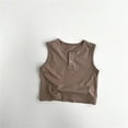 thumbnail image 2 of Ruyang Toddler Boys Tank Top with Buttons Sleeveless Summer Sport Casual Undershirts Solid Cute V Neck Loose Fit Soft Tees, 2 of 9