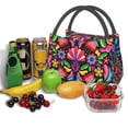 thumbnail image 3 of Vsdgher Colorful Floral Embroidery Mexican Print Insulated Bags, Insulated Cooler Bag Totes for Hot or Cold Food Bring or Delivery, 3 of 6