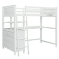 thumbnail image 3 of CoSoTower Twin Size Loft Bed with Drawers and Desk, Wooden Loft Bed with Shelve, White, 3 of 9