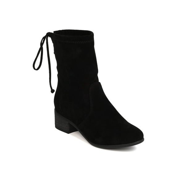 New Women Breckelles Houston-13 Faux Suede Round Toe Drawstring Boot