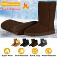 thumbnail image 2 of Moclever Women Snow Boots Faux Suede Mid-Calf Boots Fur Warm Lining Shoes, 2 of 8