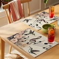 thumbnail image 4 of Vintage Flowers Placemats Set of 4 Spring Floral Music Birds Retro Art Place Mats Indoor Wipeable Table Mats Washable Cloth Dining Table Placemats for Kitchen Holiday Party Home Decor 13x19 Inch, 4 of 9