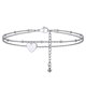 thumbnail image 1 of Pulseras de tobillo PROSTEEL de plata con corazón para mujeres adolescentes de Acero inoxidable doble capa, 1 of 8