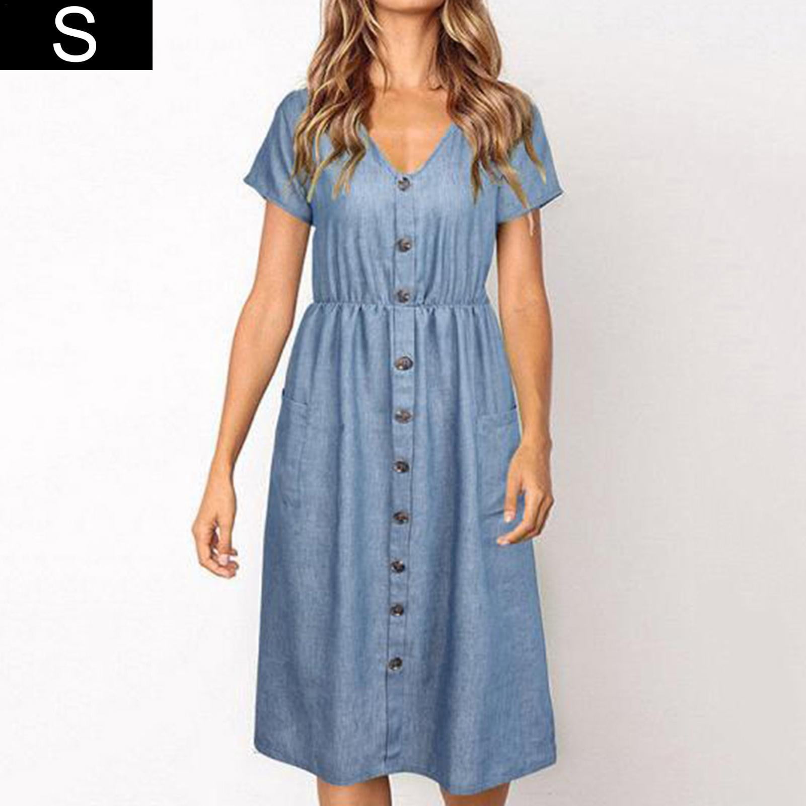 walmart denim dress