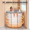 thumbnail image 4 of Happydeer Folding Bathtub 31" Cylinder Foldable Bathtub, Portable Large Collapsible Tub, Freestanding Surround Collapsible Bath Tub for Adult, 4 of 9