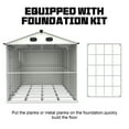 thumbnail image 3 of Chery Industrial 8x12 Ft Metal Outdoor Tool Storage Shed with Window, Floor Base & Air Vents, Gray, 3 of 8