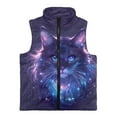 thumbnail image 4 of Uorisanigo Girls Boys Zippered Vest Warm Outwear Lightweight Kids Stand Up Collar Jacket Purple Shiny Cat Vest Trendy Clothing Sleeveless Full Zipper Jacket for Fall & Winter, 4 of 7