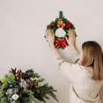 thumbnail image 6 of Artificial Christmas Door Wreath, 12 Inch Pine Leaf Holiday Wreath Decorated with Christmas Balls, Bows and Berry Clusters, Indoor & Outdoor Front Door Christmas Decoration, 1 Pc, 6 of 6