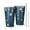 Navy Daisy Flower, variant on 16oz Tumblers Green Daisy Flower White Blooms Pattern Stainless Steel Vacuum Insulated Double Wall Travel Tumbler Cups Mug with Lid and Straw,Cleaning Brush for Coffee,Tea