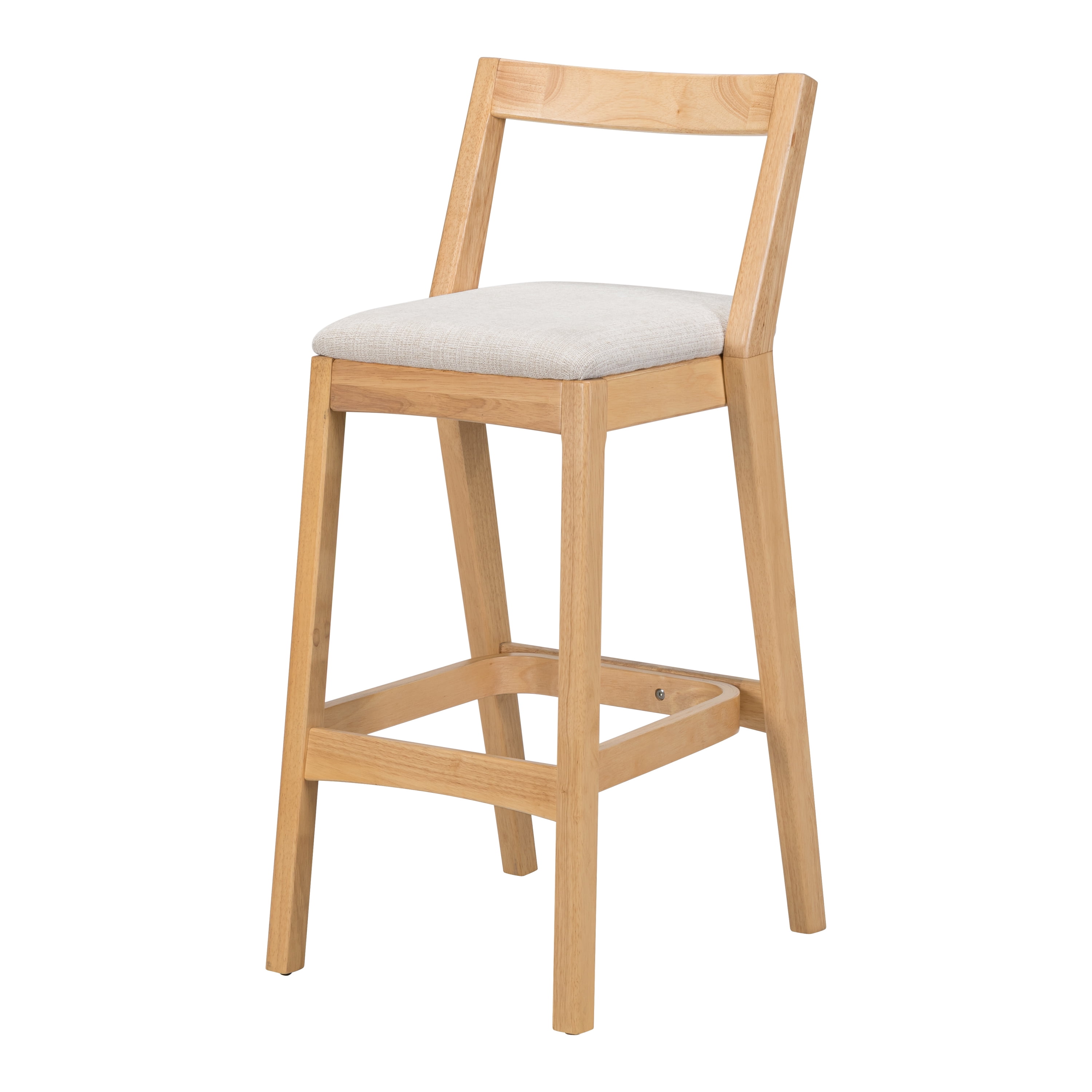 Indoor Rubberwood Barstool, Set of 2