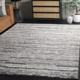thumbnail image 2 of SAFAVIEH Rumi Barrett Striped Polyester Shag Area Rug, Dark Gray/Ivory, 8' x 10', 2 of 8