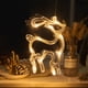 thumbnail image 3 of Inteprter Luces LED navideñas con ventosa, lámpara luminosa con diseño de alce, colgante de árbol de Navidad, decoración del hogar, decoración de Cocina y Comedor Inteprter HA067237-00, 3 of 6