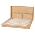 thumbnail image 6 of Baxton Studio Glennis Brown Wood Queen Size Platform Bed with Woven Rattan, 6 of 6