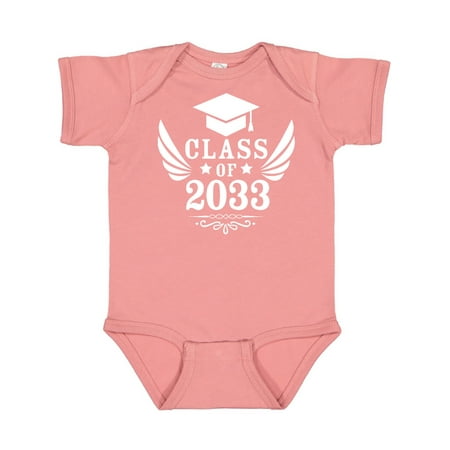

Inktastic Class of 2033 with Graduation Cap and Wings Gift Baby Boy or Baby Girl Bodysuit
