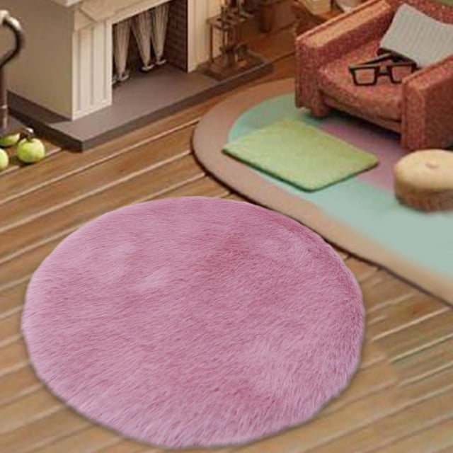 Alfombra de felpa en miniatura a escala 1:12, juguetes de escena de vida, alfombrilla de suelo de simulación, alfombra de área de casa de muñecas para Rosa Redondo S Hugo Alfombra redonda de felpa
