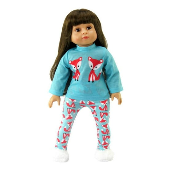 Mint Green Fox Pajamas for 18 Inch Dolls | American Fashion World