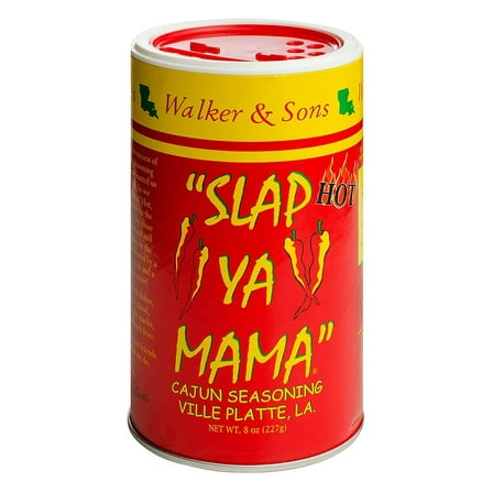 Slap Ya Mama Louisiana Style Cajun Seasoning, Hot Blend, MSG Free and Kosher, 8 Ounce Can