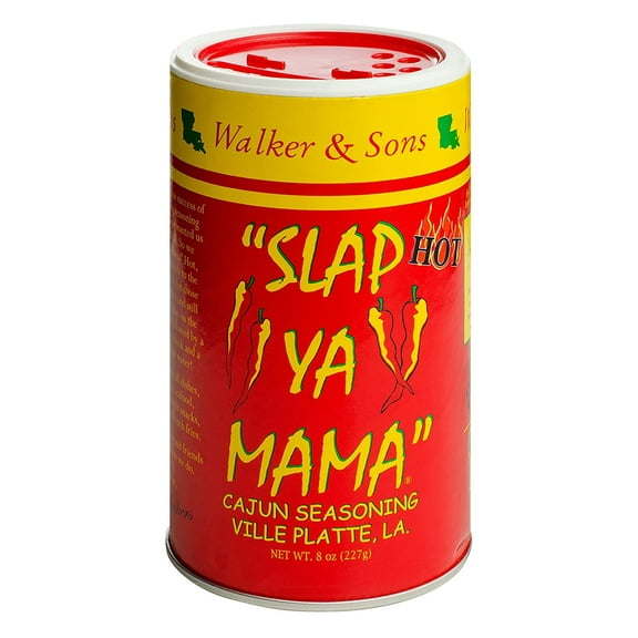 Slap Ya Mama Louisiana Style Cajun Seasoning, Hot Blend, MSG Free and Kosher, 8 Ounce Can