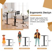 Walsunny Electric Standing Desk, Height Adjustable Desk 55 x 24 Ergonomic Stand Up Desk with Electric Lift & Memory Preset for Home Office, Walnut & Black