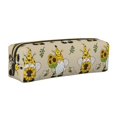 thumbnail image 1 of Fotbe Gnomes Bees And Sunflowers Estuche para Lápices de Cuero con Estampado, Estuche con Cremallera Resistente, Organizador Compacto y Elegante para Papelería, 1 of 7