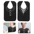 thumbnail image 1 of UPOUART 2Pack Adult Feeding Bibs For Older People Liquid Absorption Black Style, 1 of 7