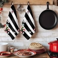 thumbnail image 6 of Pink Flowers Kitchen Towels Set of 4, Spring Floral Butterflies Black White Striped Farmhouse Absorbent Dish Towels for Kitchen, Microfiber Hand Towel, Quick Drying Tea Towel for Cleaning Dishcloths, 6 of 7