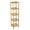 Natural wood color, variant on Danolapsi 5-Tier Bamboo Shelf Narrow Bathroom Shelf with Slatted Shelves Natural Wood Plant Stand Standing Towel Rack Corner Rack for Bathroom Entryway Bedroom Kitchen Sunroom