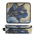 thumbnail image 5 of Hair Tools Storage with Heat Resistant Mat- Retro Cat Illustration Printed Curling Iron Travel Bag/Flat Iron Case for Women, 5 of 8