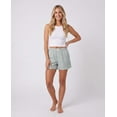 thumbnail image 3 of Real Essentials 3 Pack: Women's Woven Lounge Boxer Shorts Casual Sleep Comfy Elastic Waist Loose Fit PJ Bottoms with Pockets, 3 of 7