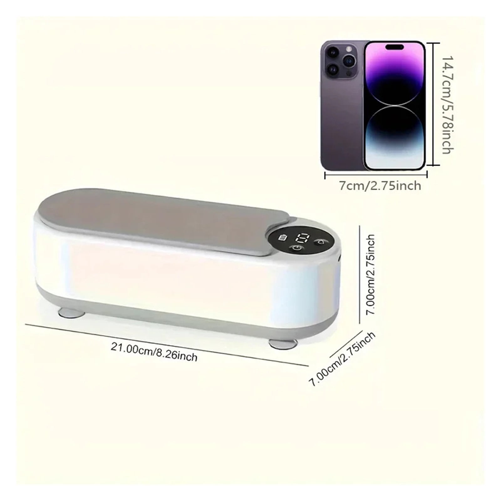 1pc Ultrasonic Eyeglasses Cleaner - Rechargeable USB Device for Jewelry, Glasses, Watches & More