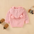 thumbnail image 2 of Winter Baby Boys Girls Sweaters Cardigans Autumn Pure Color Long Sleeve Knitted Newborn Infant Toddler Outwear Jackets with Hood, 2 of 5
