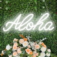 thumbnail image 1 of Cartel de Neón Decorativo JIURUIFFC Aloha 38x15 cm USB con Regulador, 1 of 6