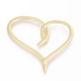 thumbnail image 2 of 10pc Alloy Big Pendants Matte Style Heart Cadmium Free & Lead Free Real 14K Gold Plated 62x62.5x3mm, 2 of 2